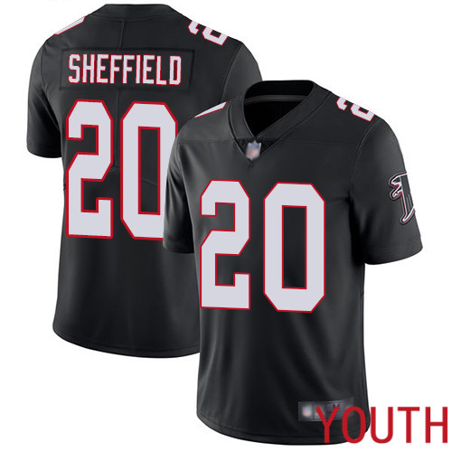 Atlanta Falcons Limited Black Youth Kendall Sheffield Alternate Jersey NFL Football #20 Vapor Untouchable->youth nfl jersey->Youth Jersey